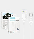 Cabo de dados e carga rápida 3.0A APOKIN USB 2.4 para Tipo C 2 Metros - Branco